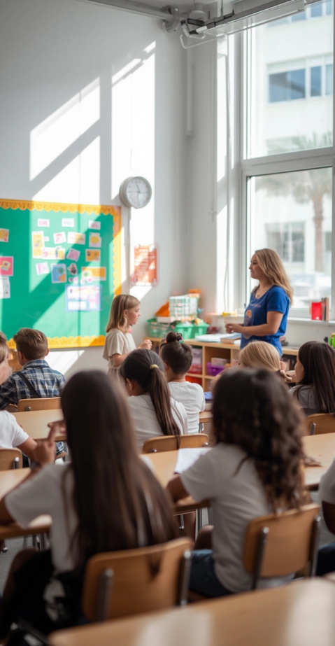 Students in a classroom in South Florida